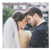 結婚記念 新婚夫婦の最初のクリスマス 赤い写真 フォトキューブ (右)