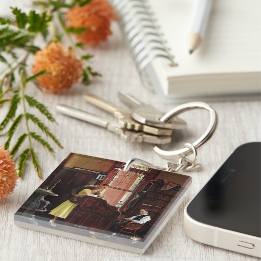 結婚許可証(ノーマン・ロックウェル) キーホルダー (正面右)