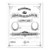 結婚証明書本物のヴィンテージスタンプ ラバースタンプ (インプリント)