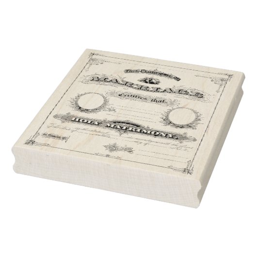 結婚証明書本物のヴィンテージスタンプ ラバースタンプ (スタンプ)