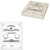 結婚証明書本物のヴィンテージスタンプ ラバースタンプ (押印)