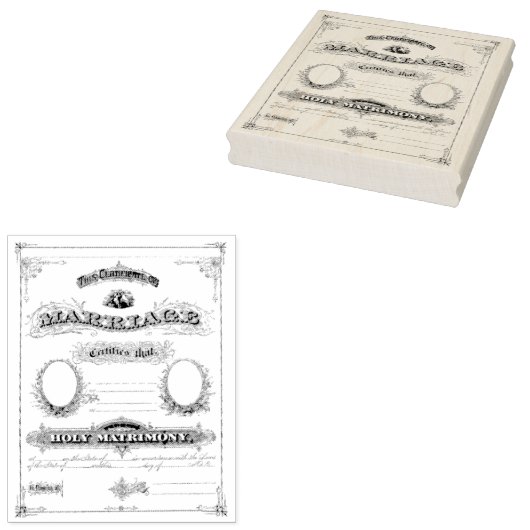 結婚証明書本物のヴィンテージスタンプ ラバースタンプ (押印)
