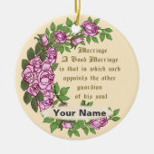 結婚詩カスタムウェディングオーナメント セラミックオーナメント (正面)