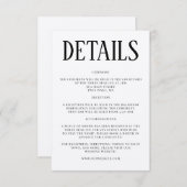 結婚詳細の素朴招待状挿入 エンクロージャーカード (正面/裏面)