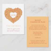 結婚詳細オレンジチューリップハートモノグラム