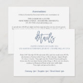 結婚詳細カード | ブラシタイプ(ダスティブルー) エンクロージャーカード (正面/裏面)