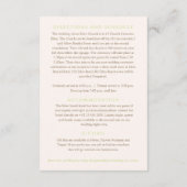 結婚詳細チューリップ花束モノグラム青褐色 エンクロージャーカード (裏面)