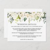 結婚詳細白フローラ緑カード ポストカード (正面/裏面)