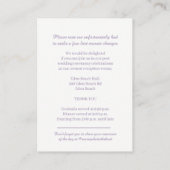 結婚詳細紫シンプルの花 エンクロージャーカード (裏面)