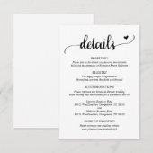 結婚詳細、スクリ素朴プトエンクロージャカード エンクロージャーカード (正面/裏面)