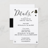 結婚詳細 | ペンとインクウェル | リトル詳細アン エンクロージャーカード (正面/裏面)