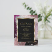 結婚詳細 |メタリックストロークカシスワイン エンクロージャーカード (スタンド正面)
