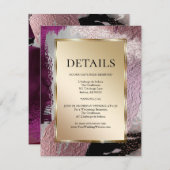 結婚詳細 |メタリックストロークカシスワイン エンクロージャーカード (正面/裏面)