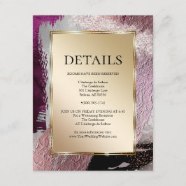 結婚詳細 |メタリックストロークカシスワイン エンクロージャーカード