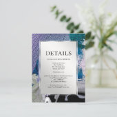 結婚詳細 |メタリックストロークバイオレットティール(緑がかった色) エンクロージャーカード (スタンド正面)