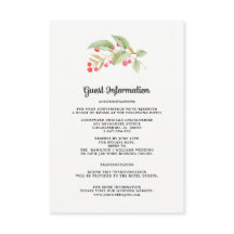 結婚詳細 |水彩ベリーブランチカード