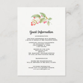 結婚詳細 |水彩ベリーブランチカード エンクロージャーカード