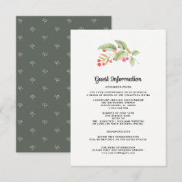 結婚詳細 |水彩ベリーブランチカード エンクロージャーカード