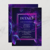 結婚詳細 |紫素晴らしのネオン葉Enc エンクロージャーカード (正面/裏面)