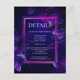 結婚詳細 |紫素晴らしのネオン葉Enc エンクロージャーカード