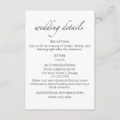 結婚詳細 | RSVP | QRコードエンクロージャカード エンクロージャーカード (正面)