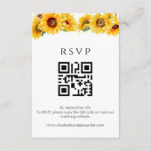 結婚詳細 | RSVP | QRコードエンクロージャカード エンクロージャーカード (裏面)