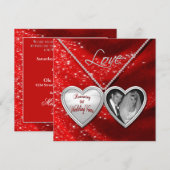 結婚誓いの更新 - バレンタインの招待状 招待状 (正面/裏面)