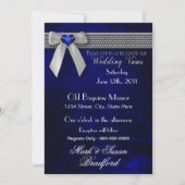 結婚誓いの更新 招待状 コボルトブルー (裏面)