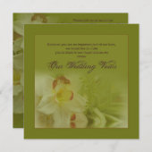 結婚誓いの更新 - 招待状 - ハスの花 (正面/裏面)