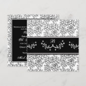 結婚誓いの更新 - 招待状 - モノグラム (正面/裏面)