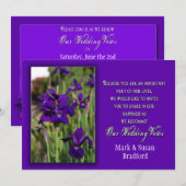 結婚誓いの更新 - 招待状 - 紫のアイリス (正面/裏面)