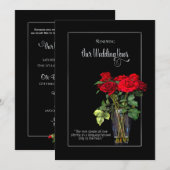 結婚誓約を更新する招待状、赤いバラのコレクション 招待状 (正面/裏面)