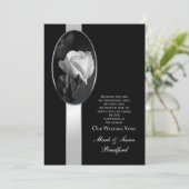 結婚誓約を更新する - 招待状 - 白黒のバラ (スタンド正面)