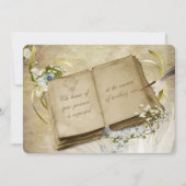結婚誓約更新のヴィンテージ本 招待状 (正面)