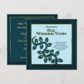 結婚誓約更新招待状 - 青金 招待状 (正面/裏面)