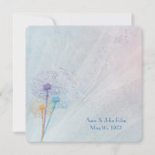 結婚誓約更新 タンポポの花束 招待状 (正面)