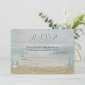 結婚誓約更新 海辺 返信 招待状 (スタンド正面)