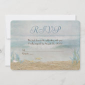 結婚誓約更新 海辺 返信 招待状 (正面)