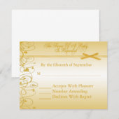 結婚誓約更新 返信招待状 出欠カード (正面/裏面)