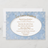 結婚誓約書更新招待状 - ビーチ/ブルー/レース 招待状 (裏面)