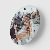 結婚誓約書 フェイクラッピング キャンバスプリント ラウンド壁時計 (傾斜)