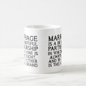 結婚論争面白いマグカップ コーヒーマグカップ (中央)