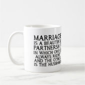 結婚論争面白いマグカップ コーヒーマグカップ (左)