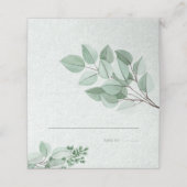 結婚護衛カード エレガント|水彩ユーカリ プレイスカード (外部開封)