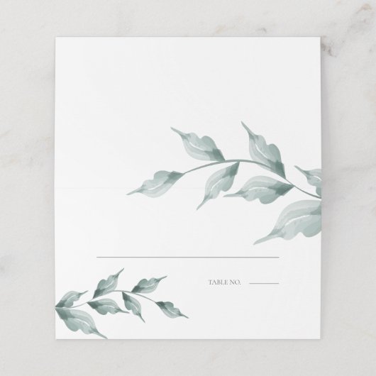 結婚護衛カード |グレーの玉緑植物園 プレイスカード (外部開封)