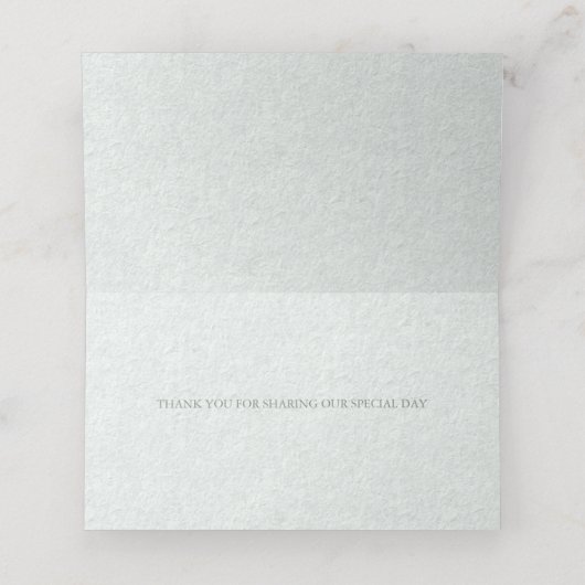 結婚護衛カード |グレーの玉緑植物園 プレイスカード (内部開封)