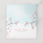 結婚護衛カード |水彩さくらんぼ花 プレイスカード (外部開封)