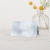 結婚護衛 |シルバーブルー冬のワンダーランド プレイスカード (裏面)