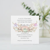 結婚貝殻カラフルと珊瑚 招待状 (スタンド正面)