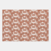 結婚贈り物の包みパーソナライズされた ラッピングペーパーシート (正面)